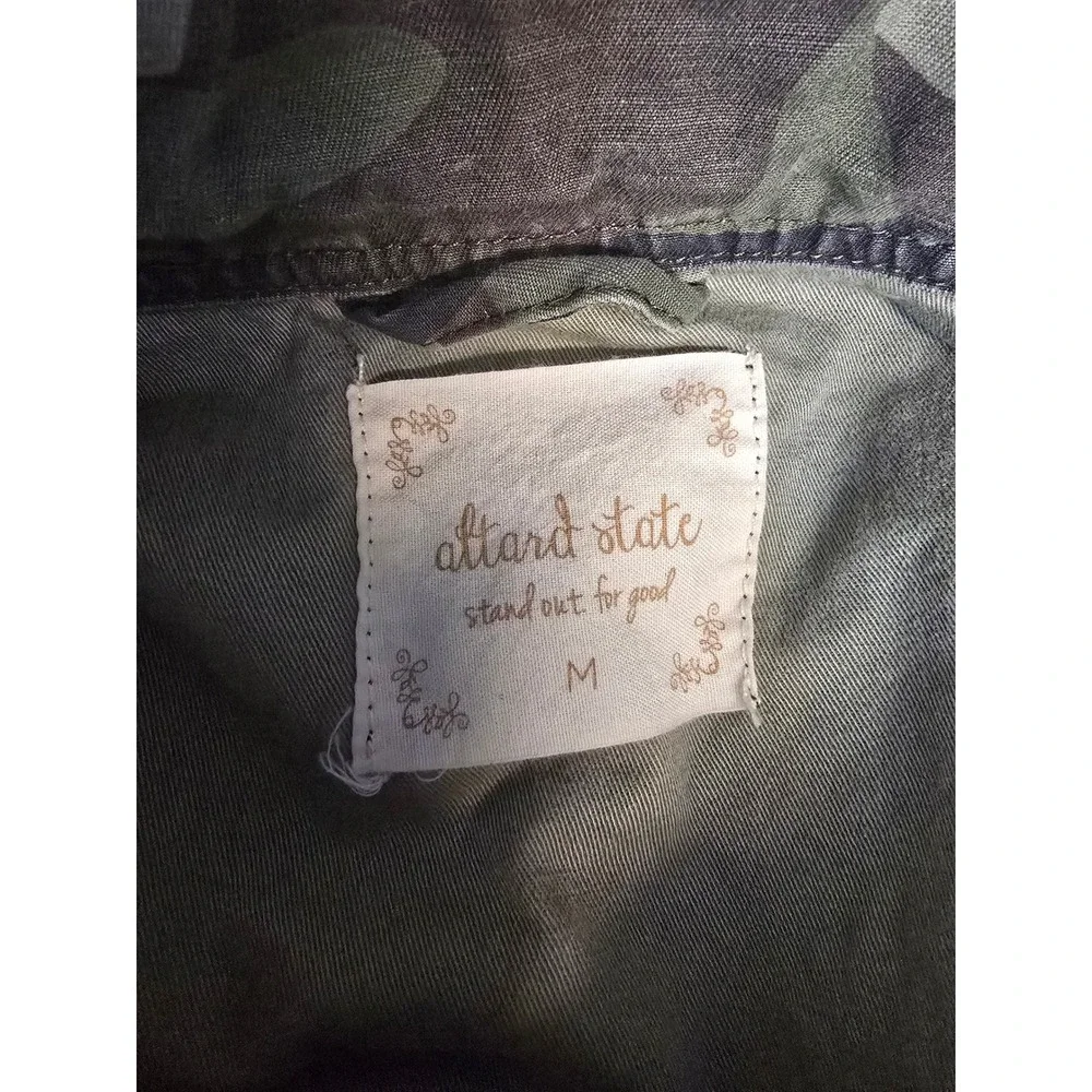 Altar'd State Womens Camo‎ Utility Field Jacket Green Brown Size M 1577